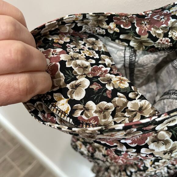 Vintage 80s Energie Bi Currants Floral Button Front Romper Size Small - Picture 9 of 10